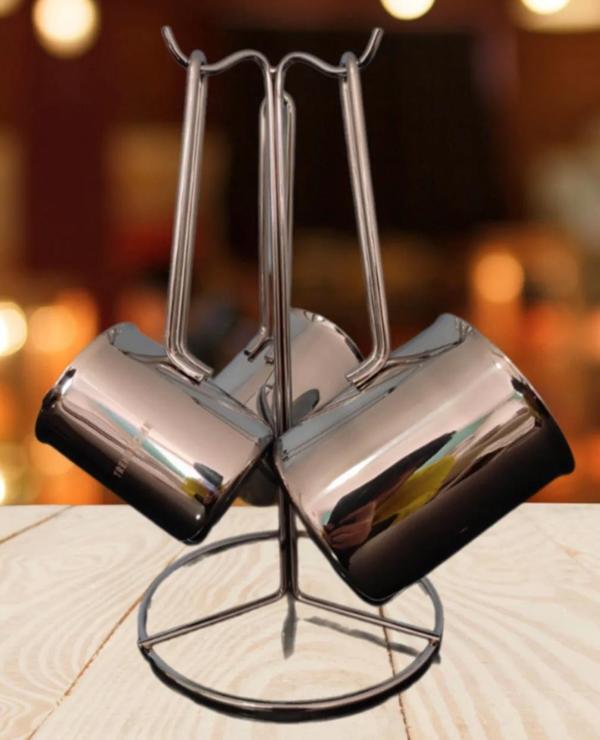 Trend Home Life Üçlü Platin Cezve Takımı Standlı - Image 1