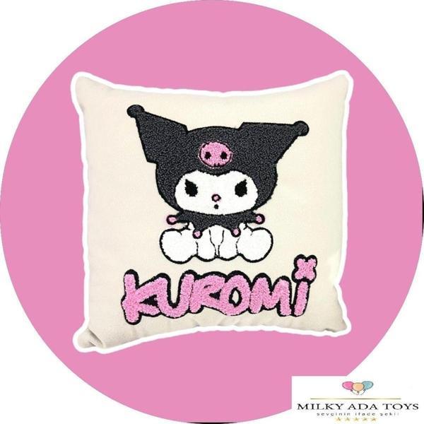 Milky Ada Toys Kuromi Peluş Dekoratif Yastık Uyku Arkadaşı 24 Cm X 24 Cm - Image 1