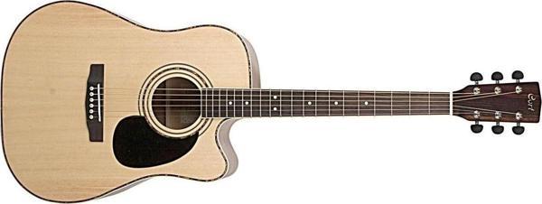 CORT Ad880Cens Elektro Akustik Gitar, Natürel Satin, Ladin Kapak, Elektro Akustik Cutaway Gitar - Image 1