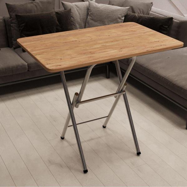 Han Ahşap Katlanır Masa Kırma Masa 50X80 Çam Kamp Masası Çalışma Masası Ders Masası Mutfak Masası - Image 1