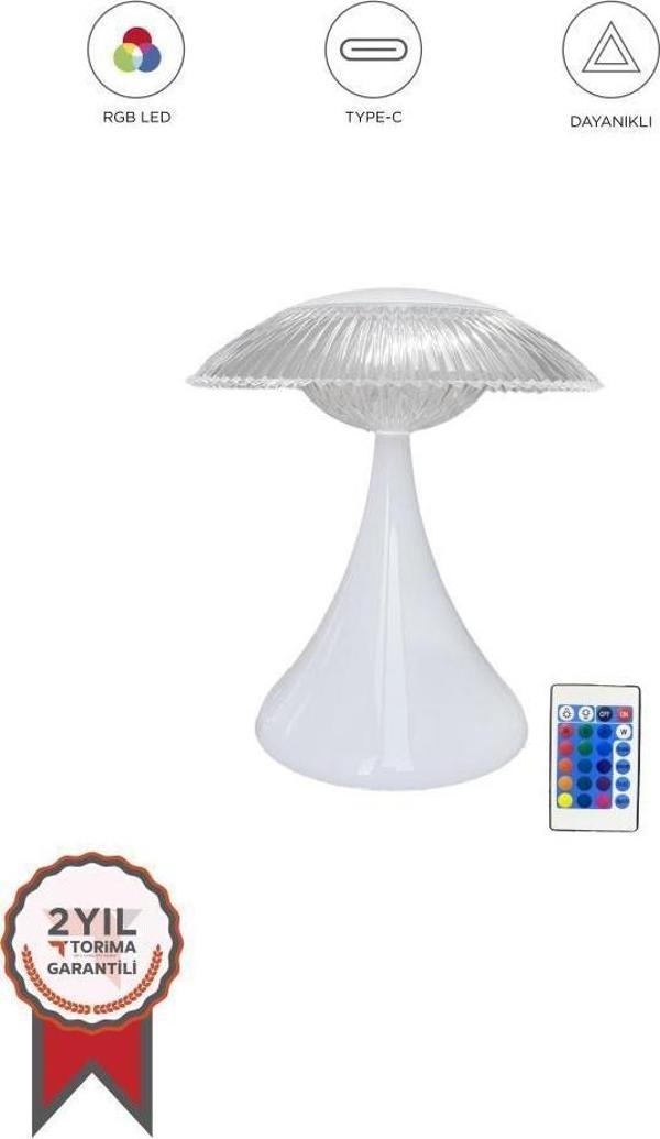 LW-31 Beyaz Abajur Karistal Elmas Masa Lambası Romantik Akrilik Led Gece Lambası - Image 1