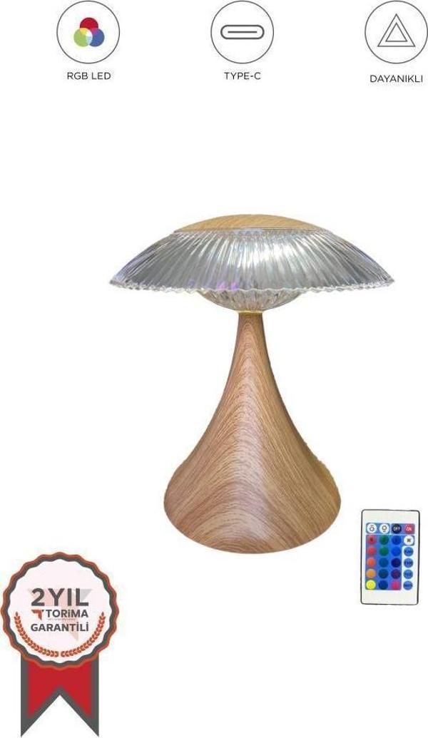 LW-31 Wood Grain Abajur Karistal Elmas Masa Lambası Romantik Akrilik Led Gece Lambası - Image 1
