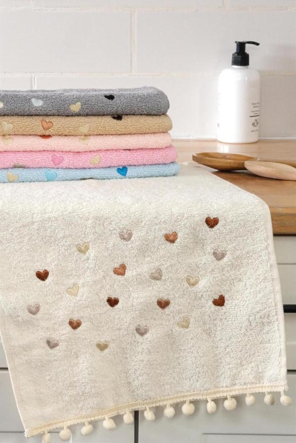 Yoncagül Ponponlu 6lı Mutfak Havlusu 30x50 - Asorti - Image 1