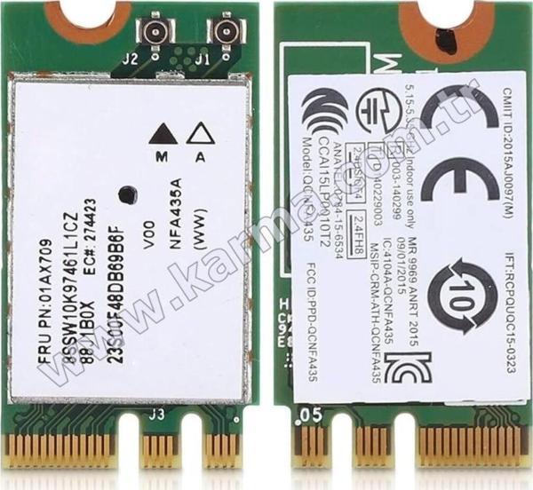 01AX709 2,4G + 5G Çift Bant-WLAN Kartı Orijinal Notebook Wifi Kart NGFF/M.2 Adaptör QCNFA435 - Image 1