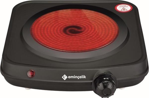 Eminçelik EC-SÜ VCB 01 1200 W Set Üstü Tek Gözlü Seramik Camlı Siyah Gövdeli Elektrikli Ocak - Image 1