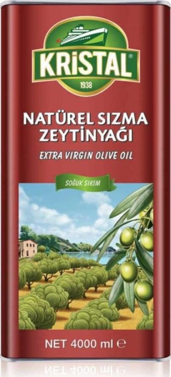 Kristal Natürel Sızma Zeytinyağı Dg Teneke 4 L - Image 1