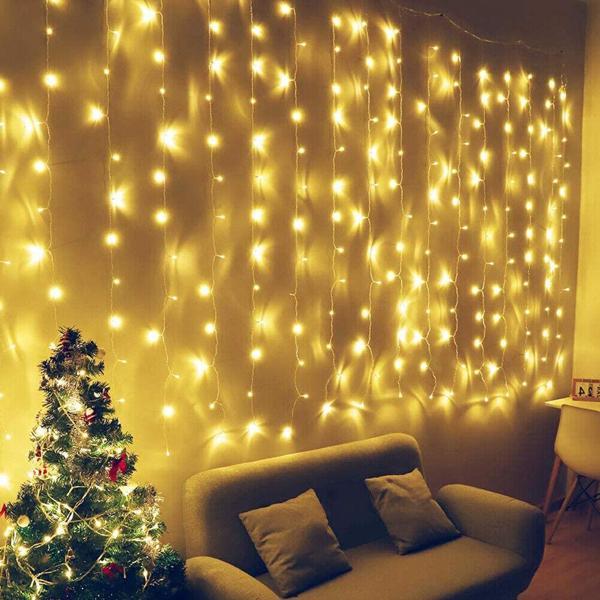 YILBAŞI IŞIĞI GÜN IŞIĞI LED IŞIK SALKIM LED IŞIK 12 DALLI 3X3 METRE MODLU EKLEMELİ DEKOR NOEL IŞIĞI - Image 1