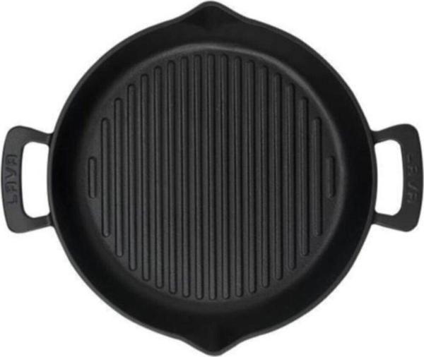 Lava Döküm Yuvarlak Grill Tava Çap 26 Cm Metal Kulplu Lvecogt26T5 - Image 1