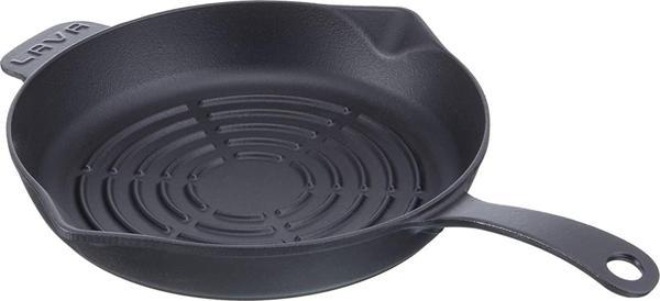Lava Tava Döküm Demir Metal Kulplu Yuvarlak Izgara 28 Cm - Image 1