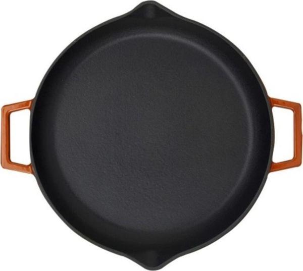 Lava Döküm Yuvarlak Kızartma Tavası Çap 30 Cm Turuncu - Image 1