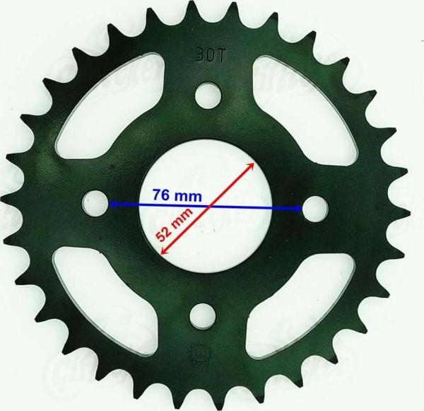 Motospartan Arka Dişli 520 30t İç 52mm 4 Delikli Atv Kymco 150 - Image 1