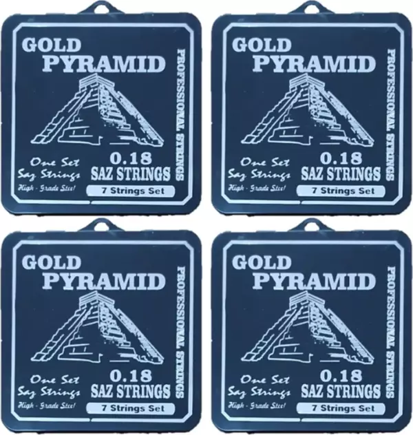 GOLDPYRAMİD 0.18 Pyramid Kısa Sap Saz Bağlama Teli Tezene Hediyeli - Image 1