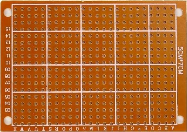 5X7CM Pertinaks Pcb Proto 10X24 432 Adet Bakır Delik Prototip Deney Kartı 2.54MM Pertenaks - Image 1