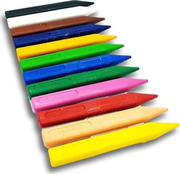 Play Doh Extra Jumbo Mum Boya 12 Renk Üçgen Gövde 12 Mm - Image 1
