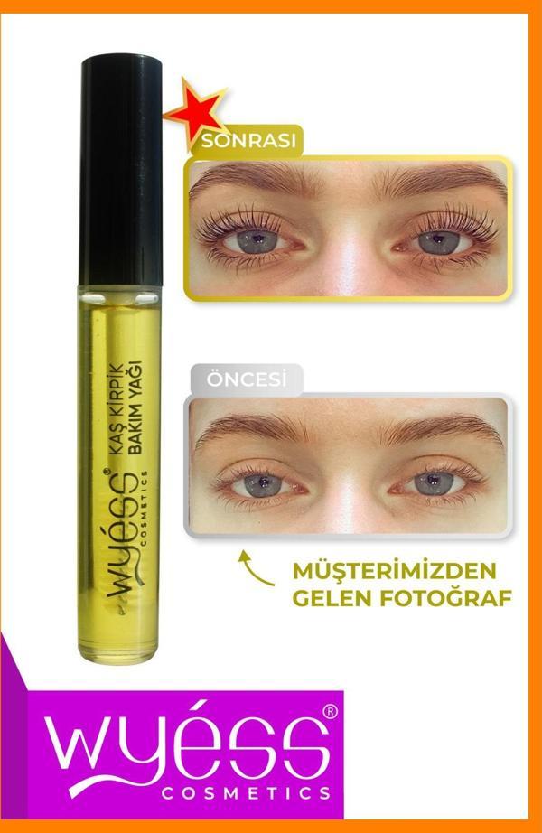 Wyess Organik Kaş Kirpik Bakım Yağı-Serumu Lavanta Yağı, Biberiye Yağı, E /A Vitaminli 35 Yağ 14 Ml - Image 1