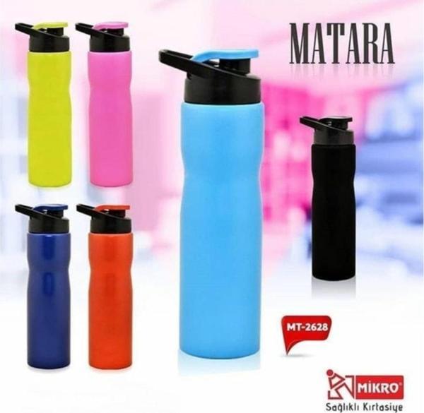 Mikro Çelik Matara Suluk Mat Renk Koku Yapmaz 750Ml-25Cm- Mt 2628 - Image 1
