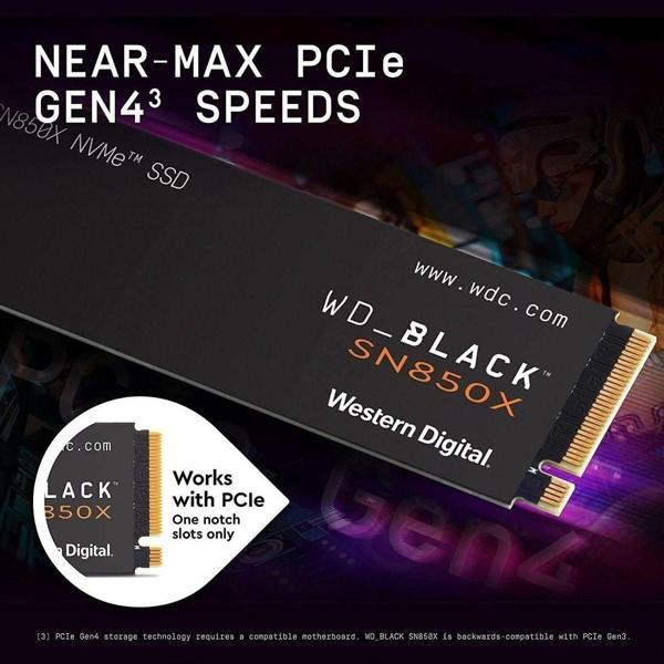 Wd 1Tb Wd_Black Sn850X 7300 Mb/S Gaming Internal Nvme Pcie 4.0 Ssd Wdbb9G0010Bnc-Wrsn - Image 1