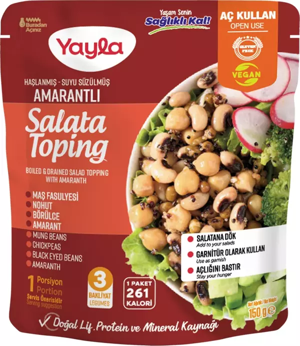 Yayla Haşlanmış Suyu Süzülmüş Amarantlı Salata Topingr 150 gr - Image 1