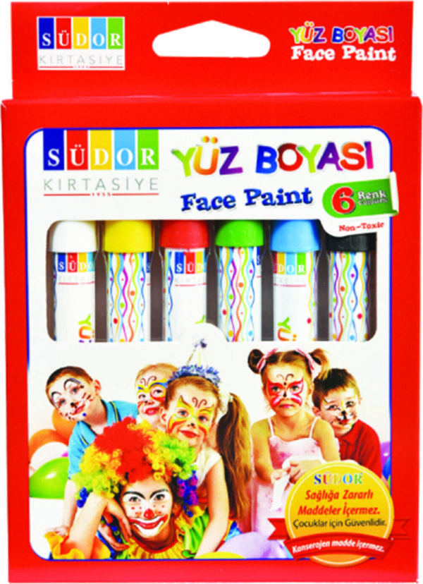 Südor Yüz Boyama Kalemi 6 Renk - Image 1