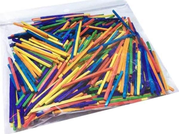 Hobi24 Ahşap Renkli Kibrit Çöpü (500 Adet) - Image 1