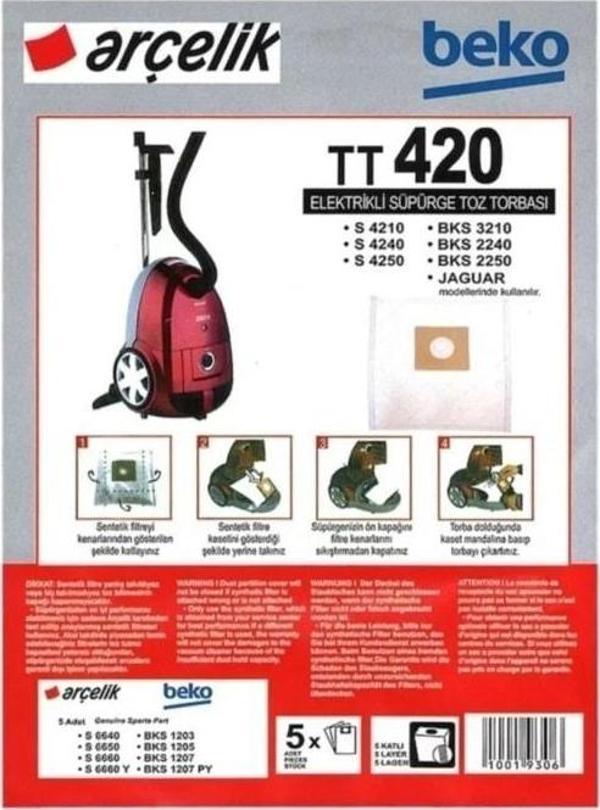 Çarşı Ev Gereçleri Arçelik S 4250 Süpürge Sentetik Toz Torbası 20 Adet - Image 1