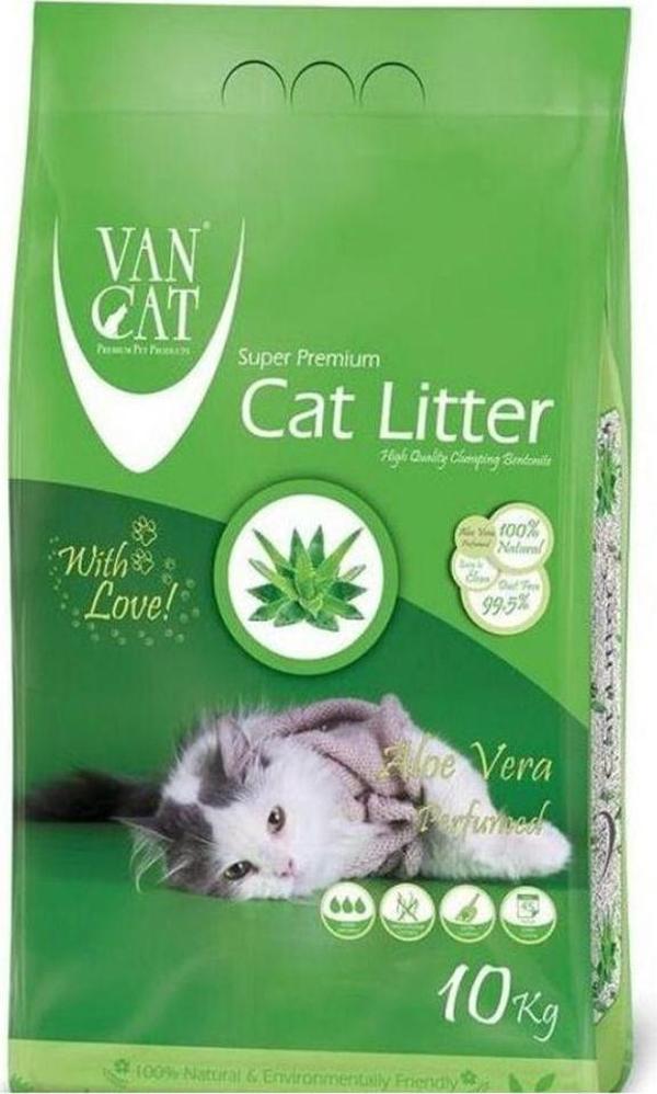 Wahw Pet Vancat Aloe Vera Kokulu İnce Kedi Kumu 10 Kg - 8699245856262 - Image 1