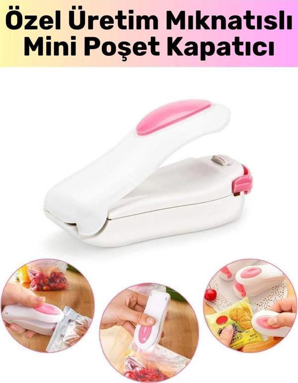 Özel Üretim Yüksek Kaliteli Kompakt Mıknatıslı Tasarım Mutfak Gıda Paket Naylon Poşet Kapatıcı - Image 1