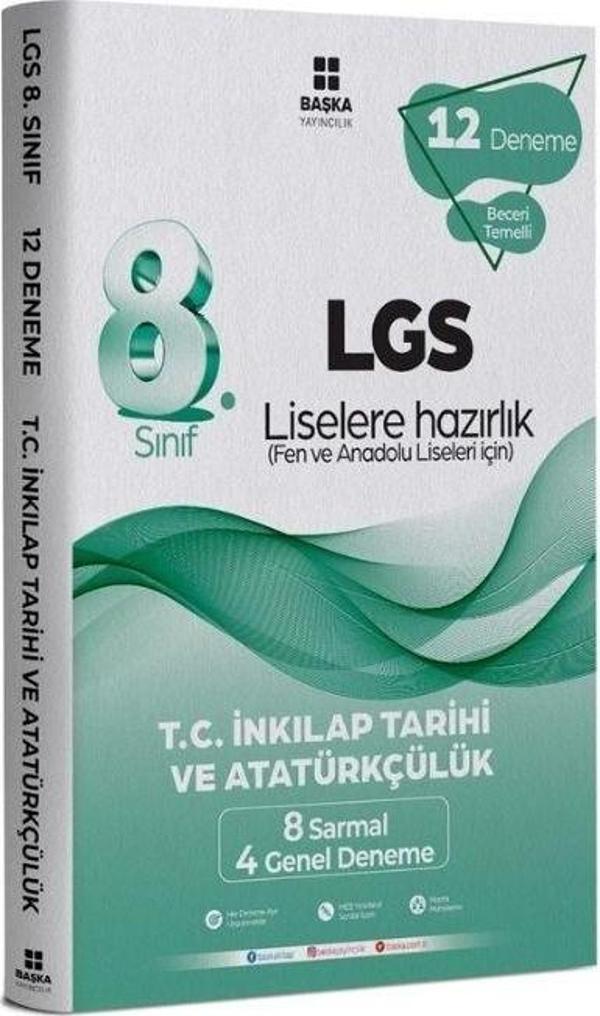 Başka Yayıncılık 8. Sınıf LGS T.C. İnkılap Tarihi ve Atatürkçülük 12 li Deneme - Başka Yayıncılık - Image 1