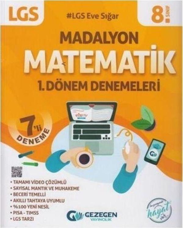 8. Sınıf LGS 1. Dönem Matematik 7 li Denemeleri Gezegen Yayınları - Image 1