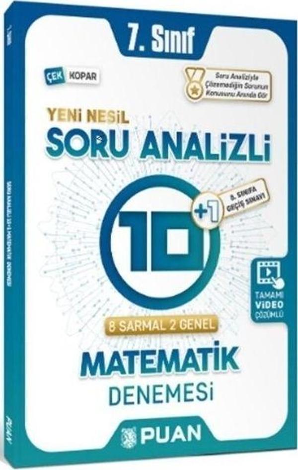 7. Sınıf Matematik Soru Analizli 10+1 Deneme Puan Yayınları - Puan Yayınları - Image 1