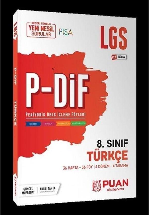 8. Sınıf LGS Türkçe PDİF Çek Kopar Konu Anlatım Föyleri Puan Yayınları - Puan Yayınları - Image 1