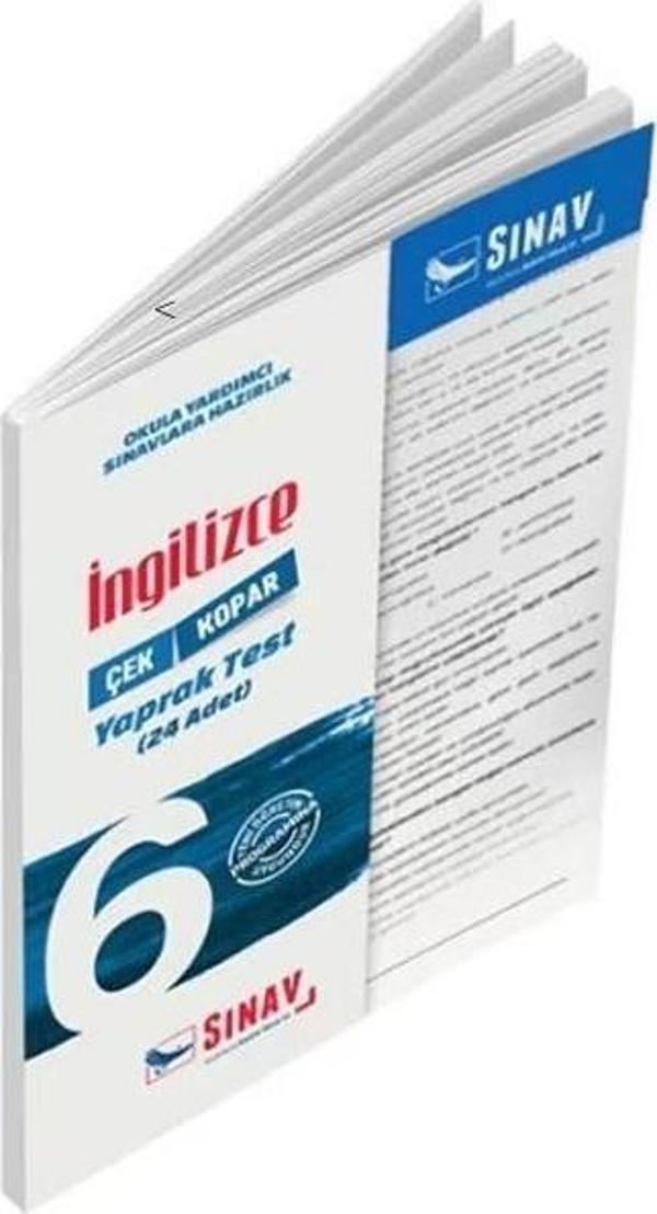 6. Sınıf İngilizce Çek Kopar Yaprak Test (24 Adet) Sınav Yayınları - Sınav Yayınları - Image 1
