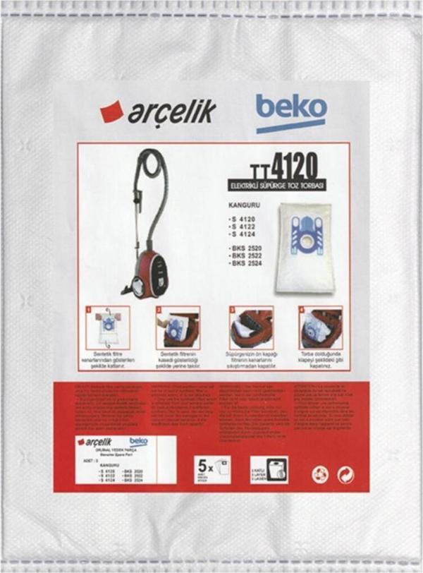 Çarşı Ev Gereçleri Beko Tt 4120 ( Kanguru ) Toz Torbası 5 Adet - Image 1