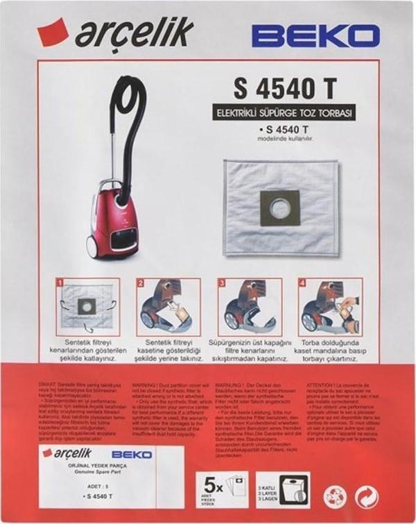 Çarşı Ev Gereçleri Beko S 4540 T Süpürge Toz Torbası - Image 1