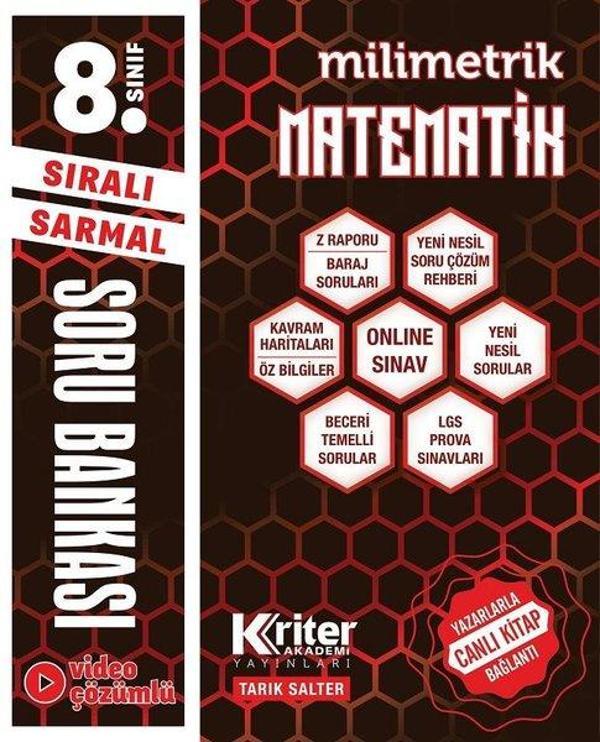 LGS Sıralı Sarmal Milimetrik Matematik Soru Bankası - Kriter Akademi Yayınları - Image 1