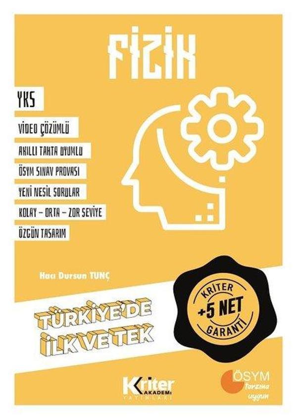 5 Net Garantili Fizik - ÖSYM Tarzına Uygun - Kriter Akademi Yayınları - Image 1