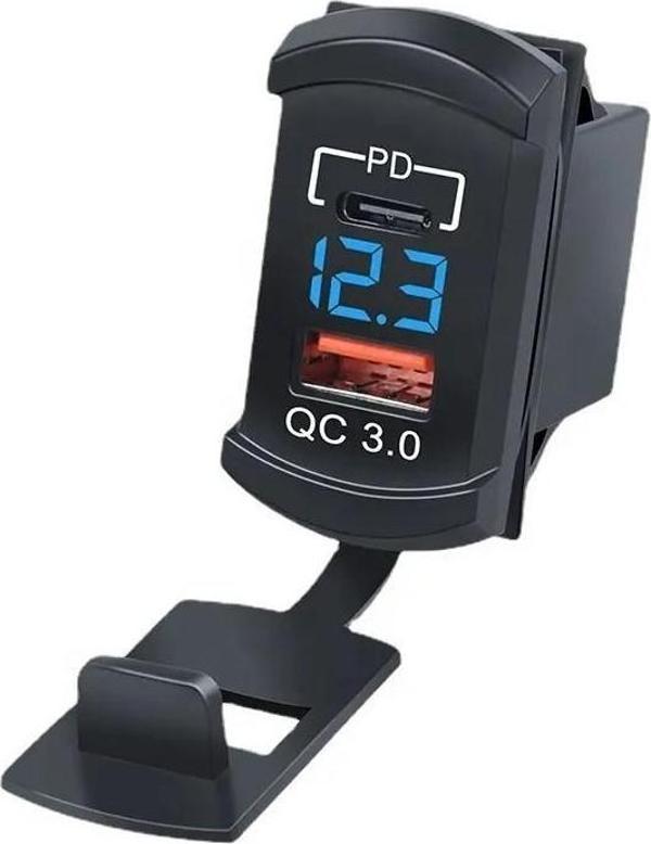 Concord CH-32 Çift Usb Girişli Qc 3.0a Pd Dijital Göstergeli Usb Araç Şarj - Image 1