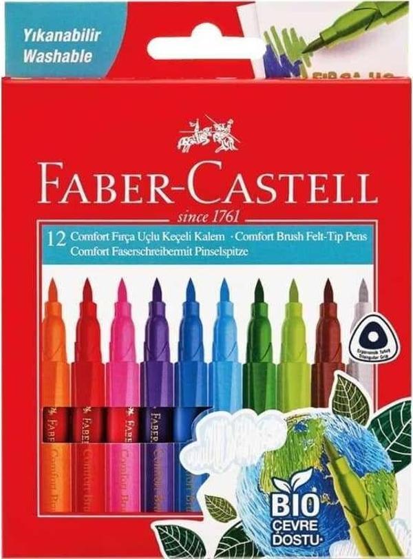 Faber-Castell Keçeli Kalem Comfort Bio Plastik Gövdeli Fırça Uç - Image 1
