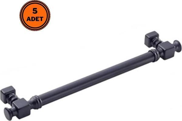 5 Adet Doğanlar Dragon 192 mm Mobilya Kulp Mat Siyah  - Image 1