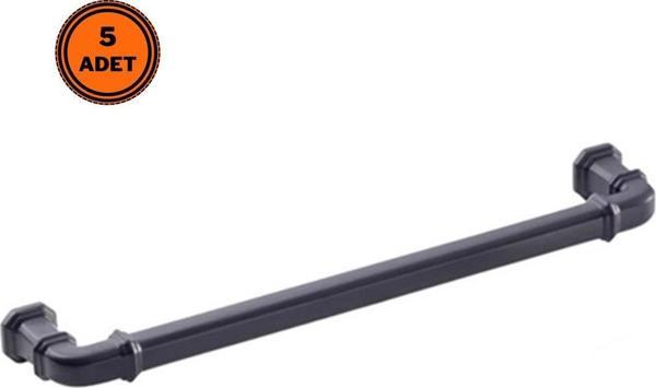 5 Adet Doğanlar Gusto 192 mm Mobilya Kulp Mat Siyah - Image 1
