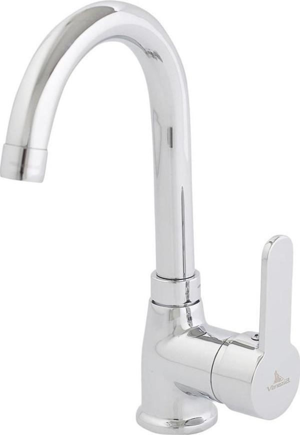Venezia Kroma Serisi Krom Kuğu Lavabo Bataryası - Image 1