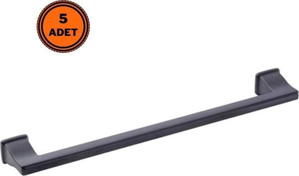 5 Adet Doğanlar Techno 224 mm Mobilya Kulp Mat Siyah - Image 1