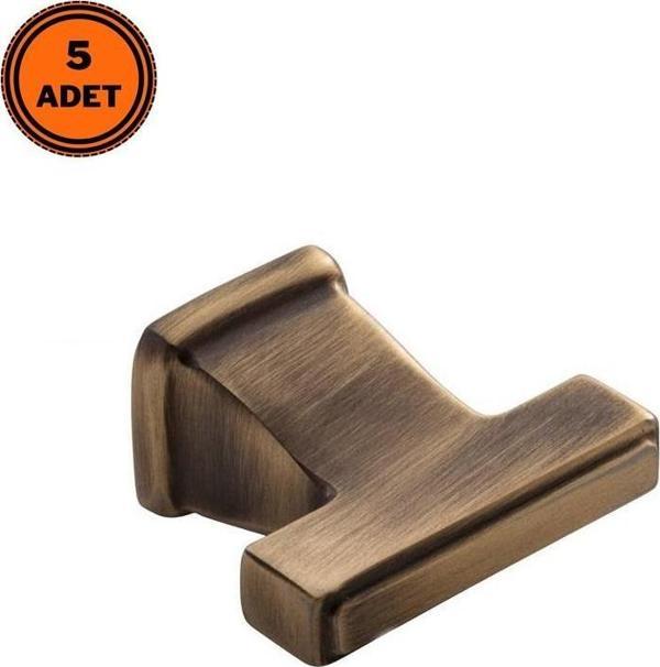 5 Adet Doğanlar Techno Tek Vidalı Düğme Mobilya Kulp Antik Sarı Olifka - Image 1