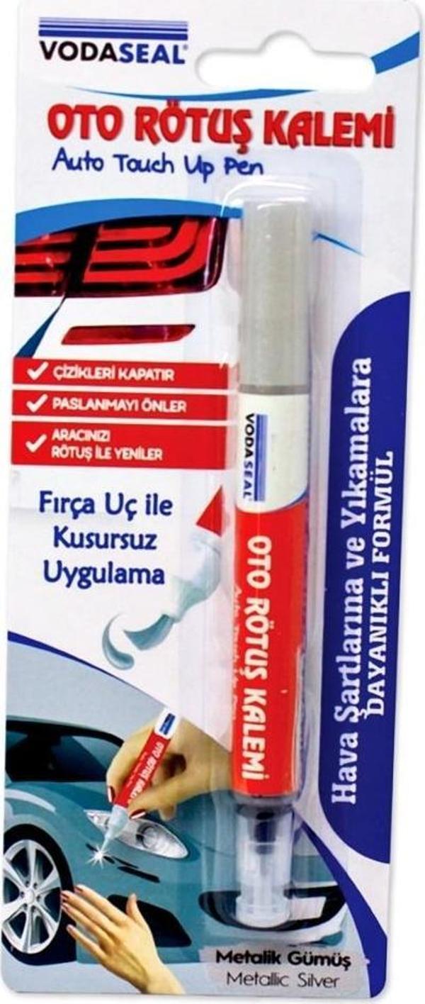 Vodaseal Araç Oto Rötuş Çizik Kalemi Metalik Gümüş Boya Kalemi - Image 1