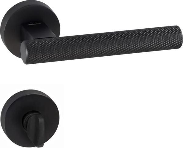 Doğanlar Bont Lüx Rozetli Wc Kapı Kolu Mat Siyah - Image 1