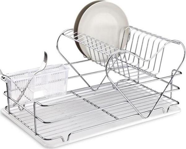 Tekno Tel KB-011 İki Katlı Tezgah Üstü Bulaşıklık Tabaklık Krom - Image 1