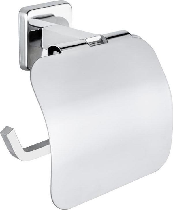 Tema Lüx Kare Plus Banyo Tuvalet Kağıtlığı Kapaklı Wc Kağıtlık Krom - Image 1