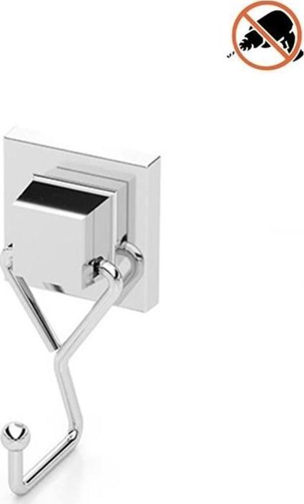 Tekno Tel EF-237 Yapışkanlı Banyo Tekli Askı Bornozluk Krom - Image 1