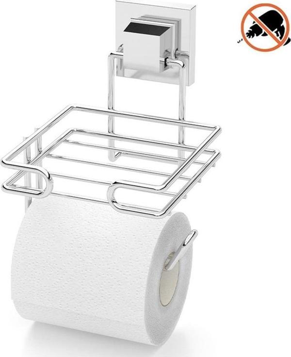 Tekno Tel EF-275 Yapışkanlı Yedekli Tuvalet Wc Kağıtlık Krom - Image 1