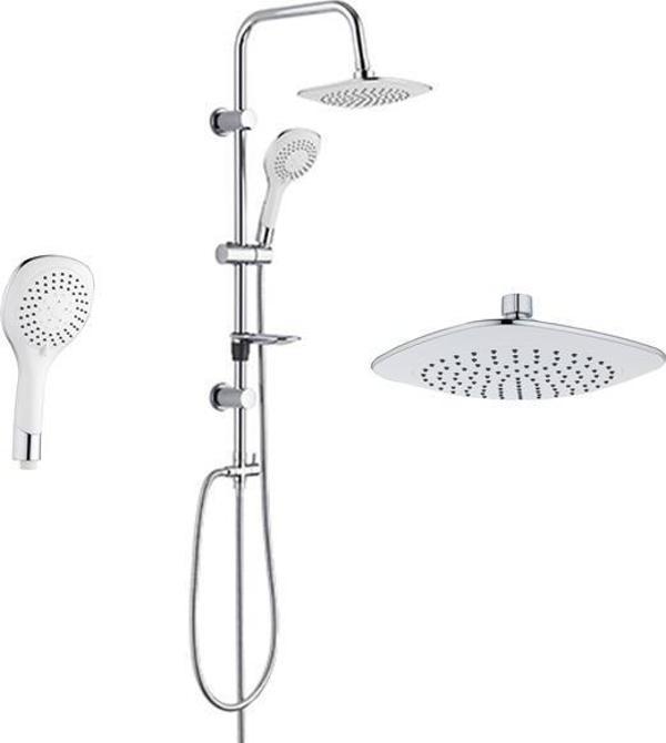 Tema Rain Bianco Sürgülü Banyo Duş Takımı Seti 5+1 Fonksiyonlu - Image 1